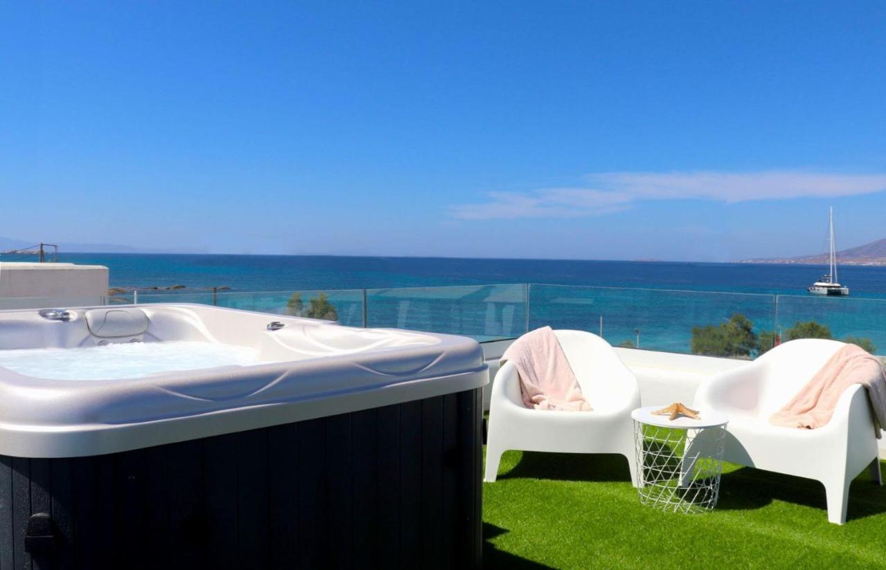 Beach Apartment Thalia With Hot Tub And Sea View Agios Prokopios  Exterior foto